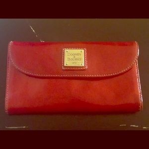 Red patent leather wallet - great condition